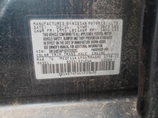 Photo 9 VIN: 3N1AB7AP1GY233620 - NISSAN SENTRA S 