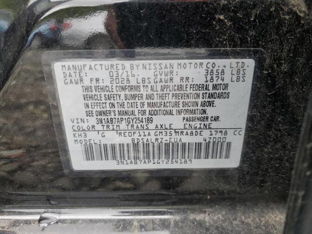 Photo 11 VIN: 3N1AB7AP1GY254189 - NISSAN SENTRA S 