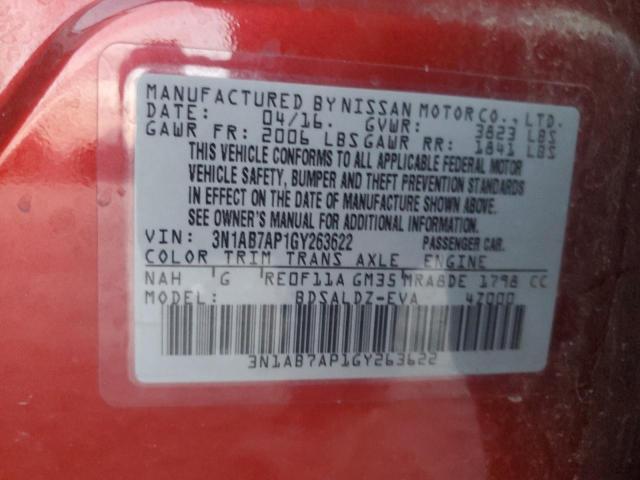 Photo 11 VIN: 3N1AB7AP1GY263622 - NISSAN SENTRA 