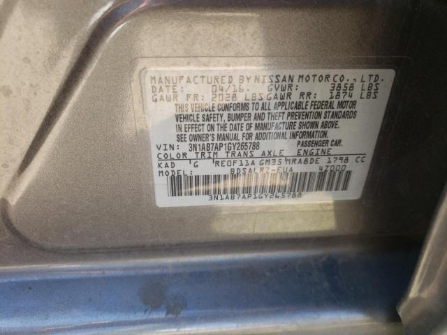 Photo 9 VIN: 3N1AB7AP1GY265788 - NISSAN SENTRA S 