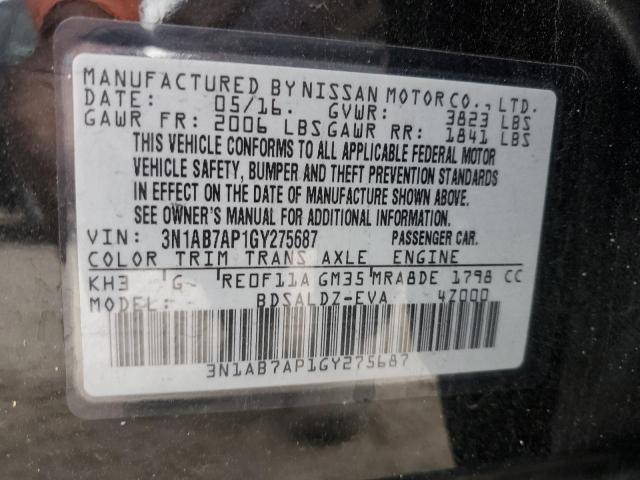 Photo 11 VIN: 3N1AB7AP1GY275687 - NISSAN SENTRA 