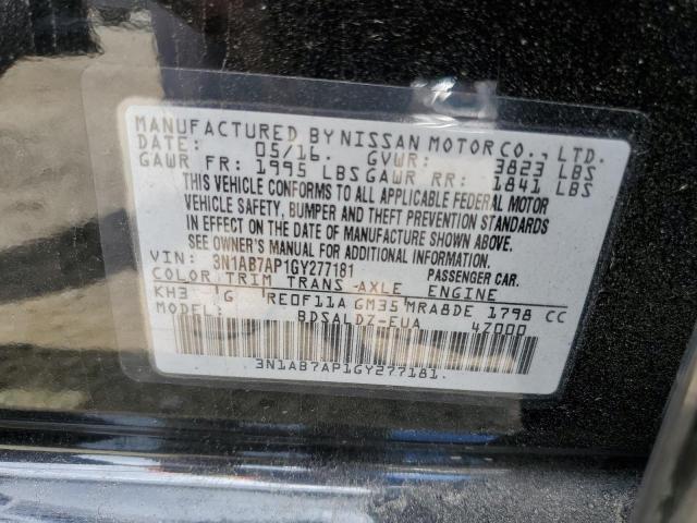 Photo 9 VIN: 3N1AB7AP1GY277181 - NISSAN SENTRA S 