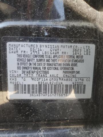 Photo 11 VIN: 3N1AB7AP1GY278895 - NISSAN SENTRA S 