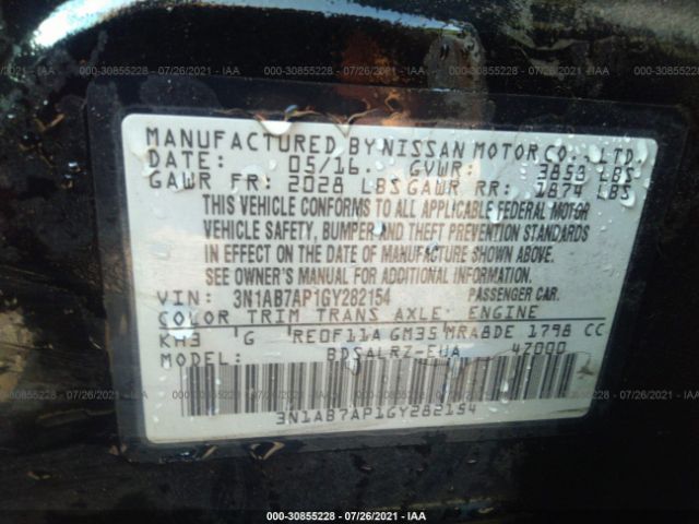 Photo 8 VIN: 3N1AB7AP1GY282154 - NISSAN SENTRA 