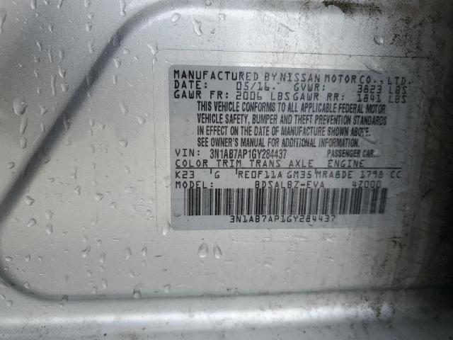 Photo 11 VIN: 3N1AB7AP1GY284437 - NISSAN SENTRA 