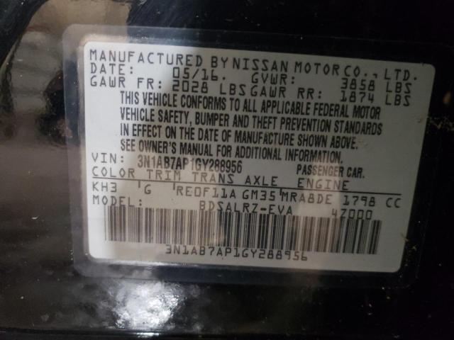 Photo 12 VIN: 3N1AB7AP1GY288956 - NISSAN SENTRA S 