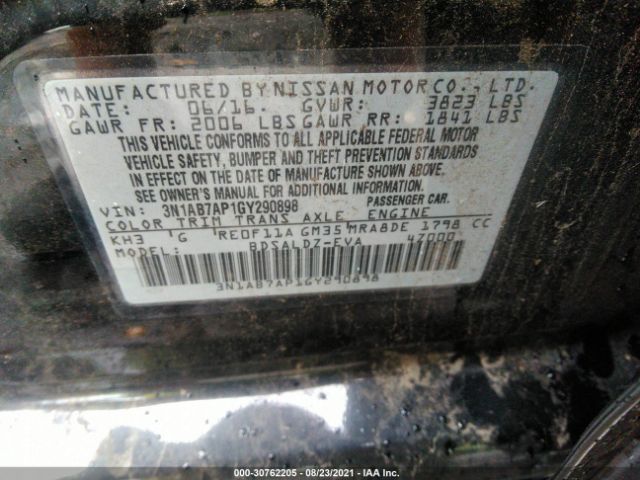 Photo 8 VIN: 3N1AB7AP1GY290898 - NISSAN SENTRA 