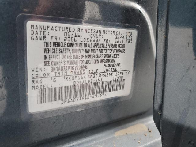 Photo 11 VIN: 3N1AB7AP1GY294594 - NISSAN SENTRA S 