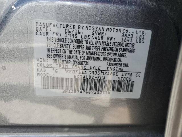 Photo 12 VIN: 3N1AB7AP1GY300734 - NISSAN SENTRA S 