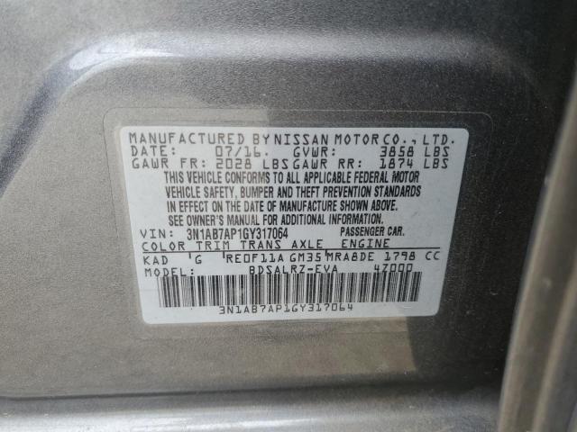 Photo 11 VIN: 3N1AB7AP1GY317064 - NISSAN SENTRA 