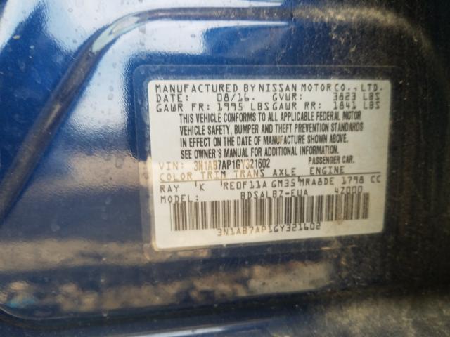 Photo 9 VIN: 3N1AB7AP1GY321602 - NISSAN SENTRA 