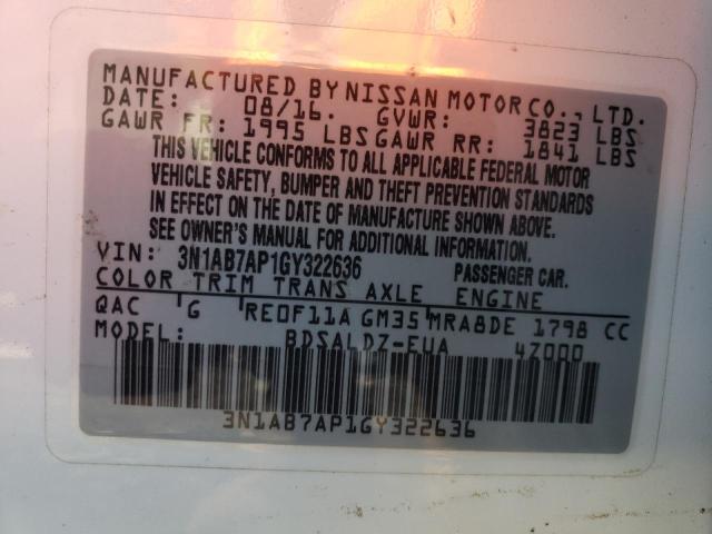 Photo 11 VIN: 3N1AB7AP1GY322636 - NISSAN SENTRA 