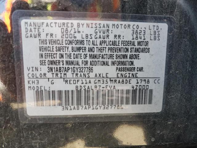 Photo 12 VIN: 3N1AB7AP1GY327786 - NISSAN SENTRA S 