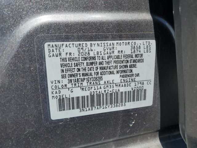 Photo 12 VIN: 3N1AB7AP1GY338285 - NISSAN SENTRA S 