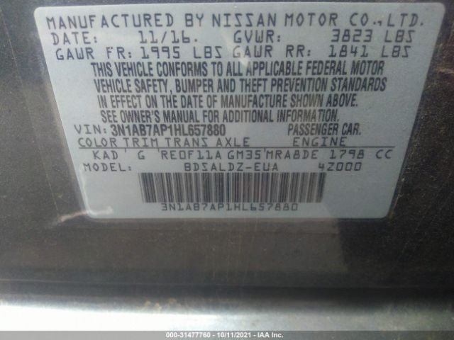 Photo 8 VIN: 3N1AB7AP1HL657880 - NISSAN SENTRA 