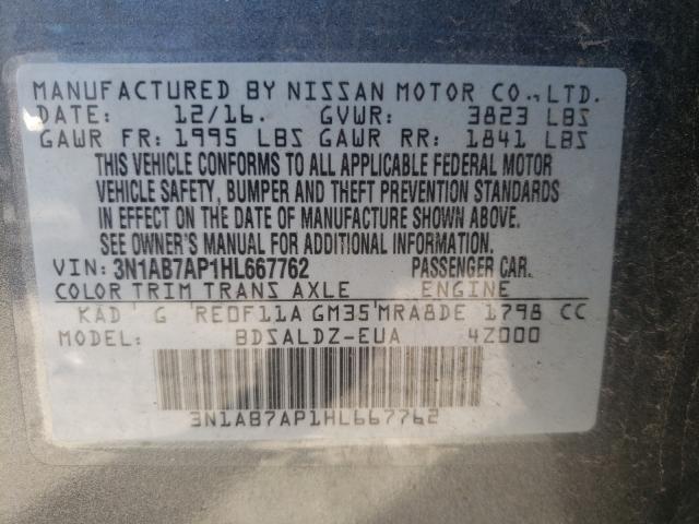 Photo 9 VIN: 3N1AB7AP1HL667762 - NISSAN SENTRA S 