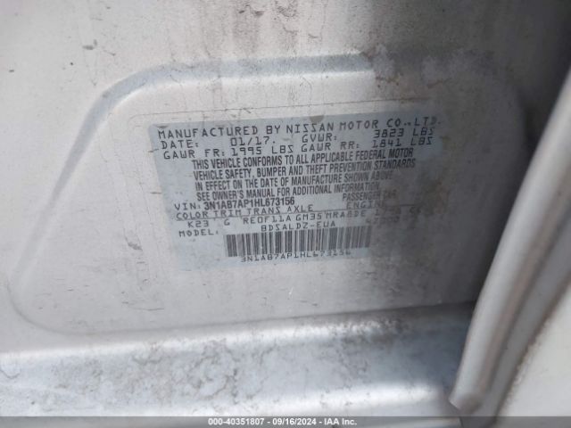 Photo 8 VIN: 3N1AB7AP1HL673156 - NISSAN SENTRA 