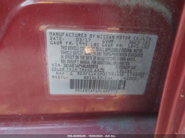 Photo 8 VIN: 3N1AB7AP1HL682973 - NISSAN SENTRA 