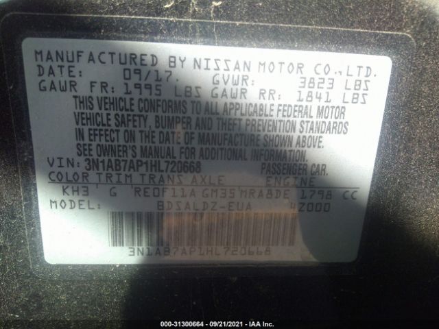 Photo 8 VIN: 3N1AB7AP1HL720668 - NISSAN SENTRA 