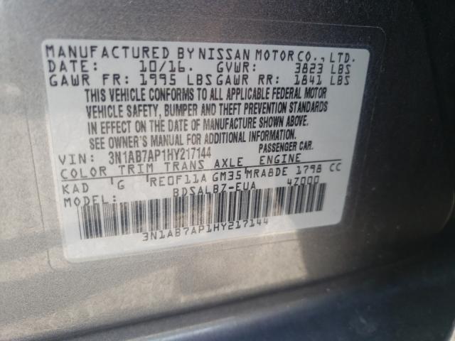 Photo 9 VIN: 3N1AB7AP1HY217144 - NISSAN SENTRA S 