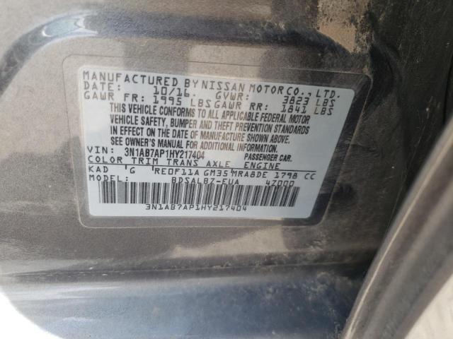 Photo 11 VIN: 3N1AB7AP1HY217404 - NISSAN SENTRA S 