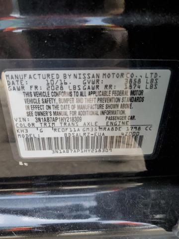 Photo 11 VIN: 3N1AB7AP1HY218309 - NISSAN SENTRA S 