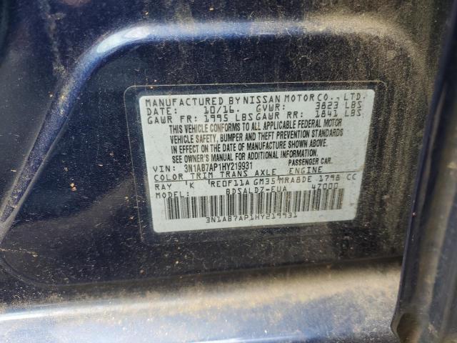 Photo 11 VIN: 3N1AB7AP1HY219931 - NISSAN SENTRA S 