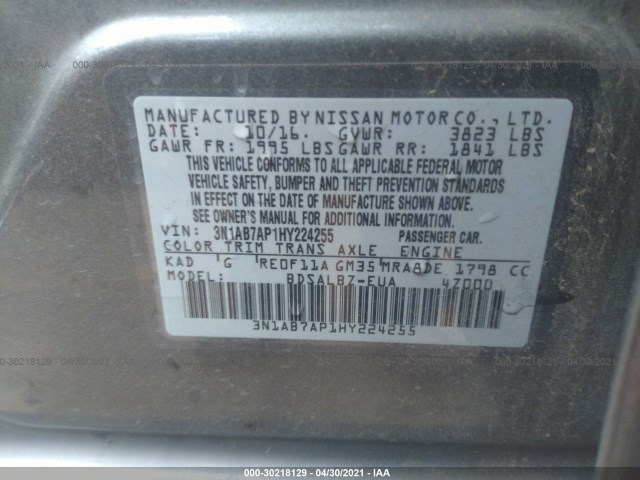 Photo 8 VIN: 3N1AB7AP1HY224255 - NISSAN SENTRA 