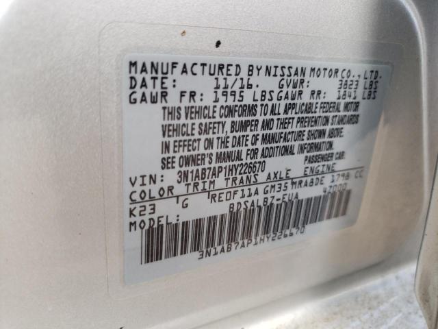 Photo 11 VIN: 3N1AB7AP1HY226670 - NISSAN SENTRA 