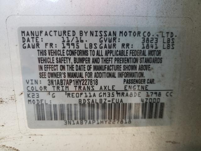 Photo 9 VIN: 3N1AB7AP1HY227818 - NISSAN SENTRA 