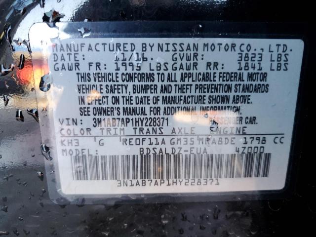 Photo 11 VIN: 3N1AB7AP1HY228371 - NISSAN SENTRA S 