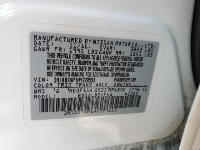 Photo 11 VIN: 3N1AB7AP1HY229553 - NISSAN SENTRA S 