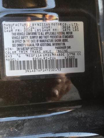 Photo 9 VIN: 3N1AB7AP1HY232193 - NISSAN SENTRA S 