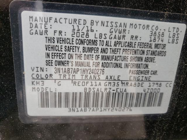 Photo 9 VIN: 3N1AB7AP1HY240276 - NISSAN SENTRA 