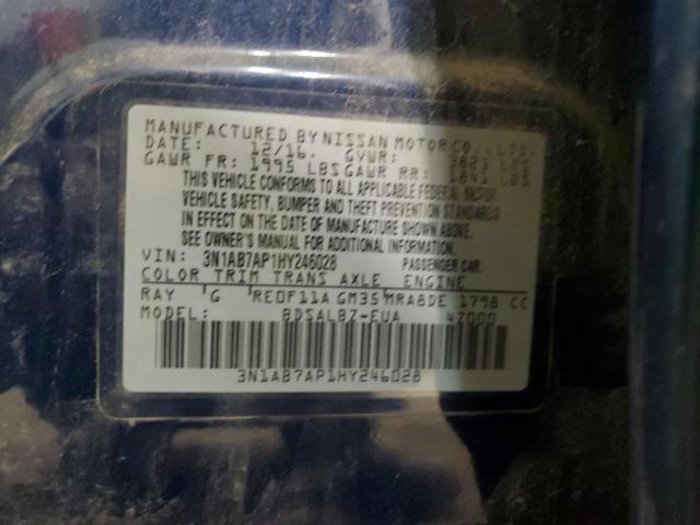 Photo 11 VIN: 3N1AB7AP1HY246028 - NISSAN SENTRA S 