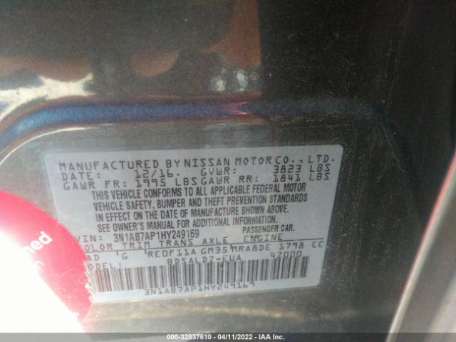 Photo 8 VIN: 3N1AB7AP1HY249169 - NISSAN SENTRA 