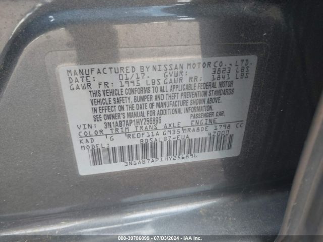 Photo 8 VIN: 3N1AB7AP1HY256896 - NISSAN SENTRA 