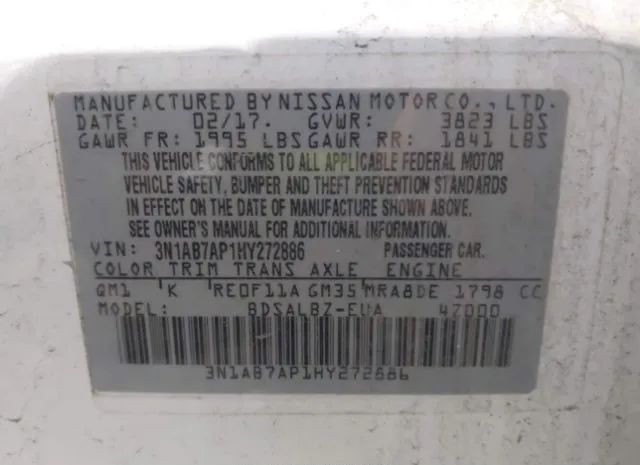 Photo 8 VIN: 3N1AB7AP1HY272886 - NISSAN SENTRA 