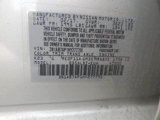 Photo 11 VIN: 3N1AB7AP1HY277795 - NISSAN SENTRA S 