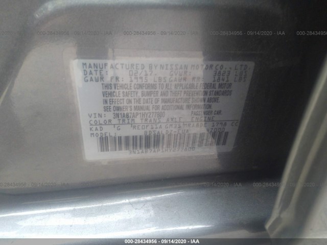 Photo 8 VIN: 3N1AB7AP1HY277800 - NISSAN SENTRA 