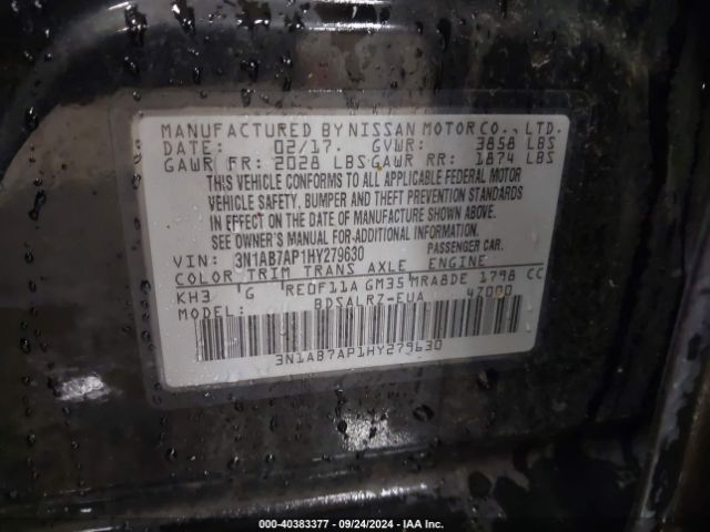 Photo 8 VIN: 3N1AB7AP1HY279630 - NISSAN SENTRA 