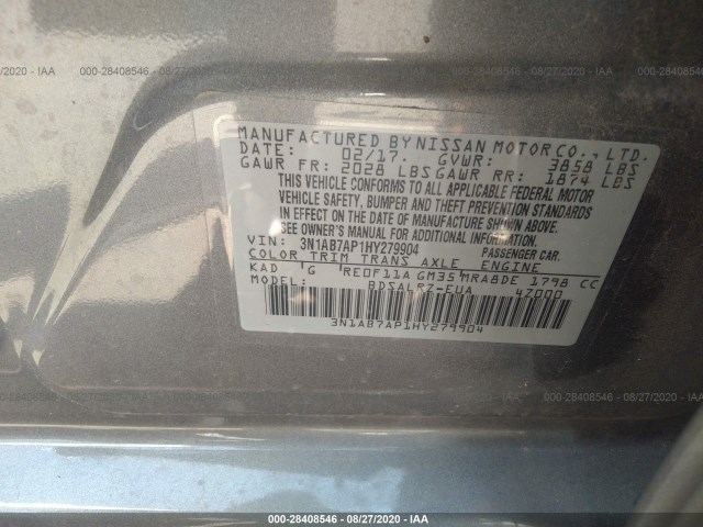 Photo 8 VIN: 3N1AB7AP1HY279904 - NISSAN SENTRA 