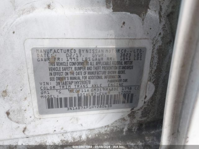 Photo 8 VIN: 3N1AB7AP1HY280678 - NISSAN SENTRA 