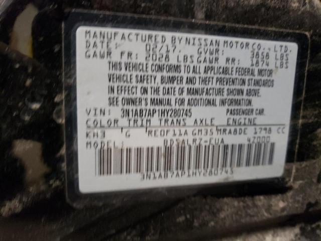 Photo 11 VIN: 3N1AB7AP1HY280745 - NISSAN SENTRA S 