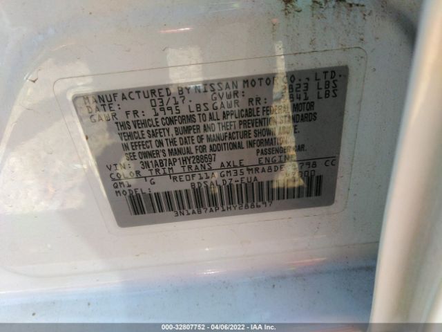 Photo 8 VIN: 3N1AB7AP1HY288697 - NISSAN SENTRA 