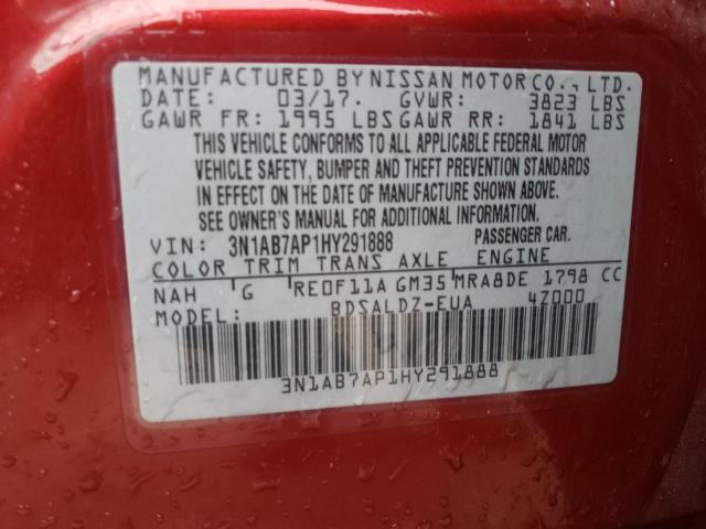 Photo 11 VIN: 3N1AB7AP1HY291888 - NISSAN SENTRA 