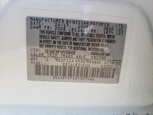 Photo 9 VIN: 3N1AB7AP1HY309466 - NISSAN SENTRA S 