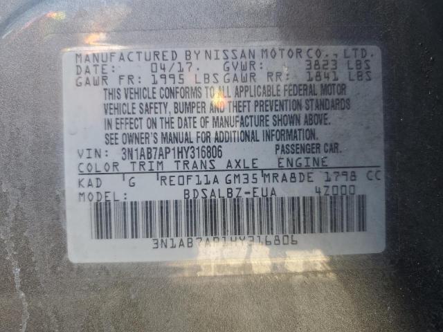 Photo 11 VIN: 3N1AB7AP1HY316806 - NISSAN SENTRA S 