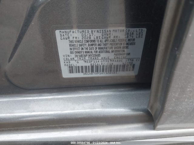 Photo 8 VIN: 3N1AB7AP1HY328485 - NISSAN SENTRA 