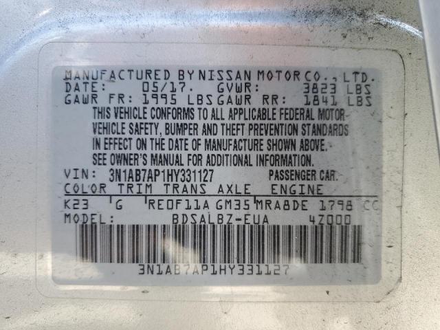 Photo 11 VIN: 3N1AB7AP1HY331127 - NISSAN SENTRA 